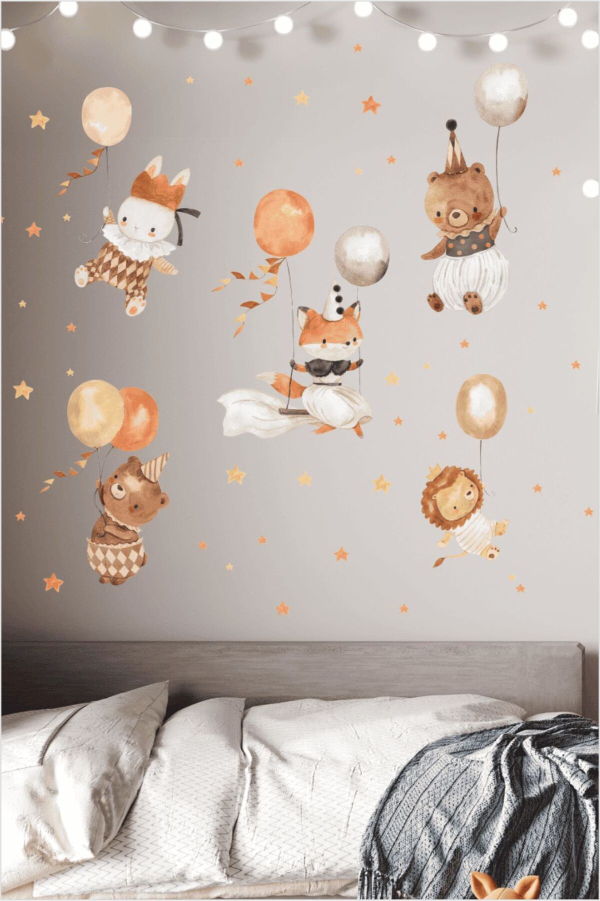 Sevimli Balonlu Hayvancıklar Çocuk Odası Duvar Sticker