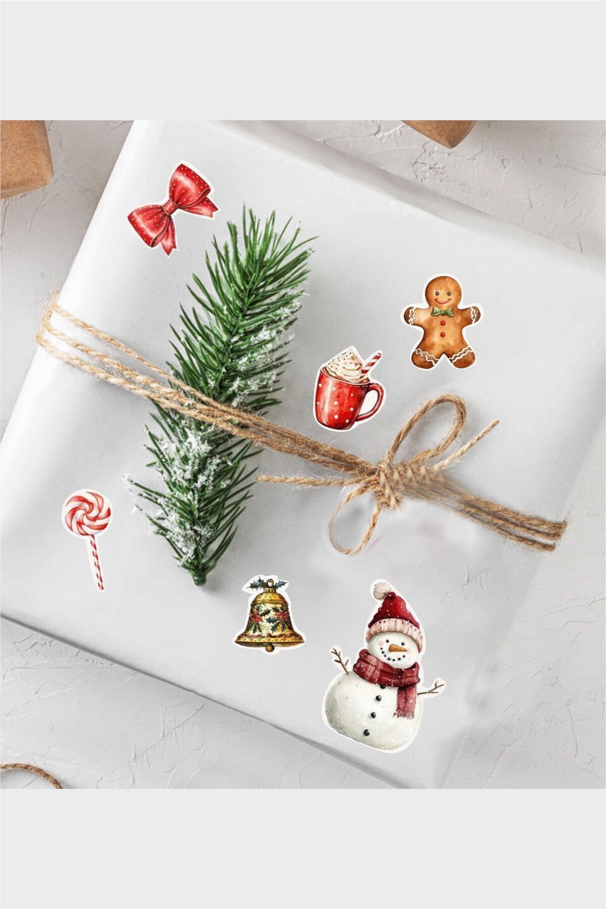 Christmas Temalı 3'lü Çıkartma Sticker Seti - Kalem, Laptop Defter Suluk Sticker