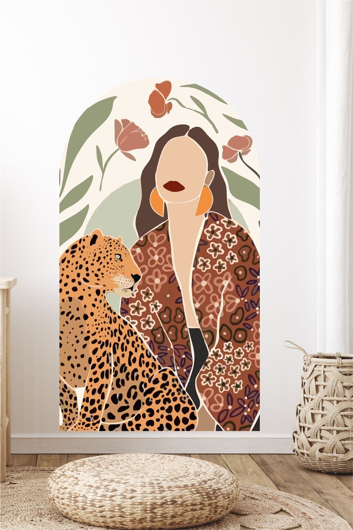 Leo Art Woman Duvar Sticker - Bohem Koleksiyon