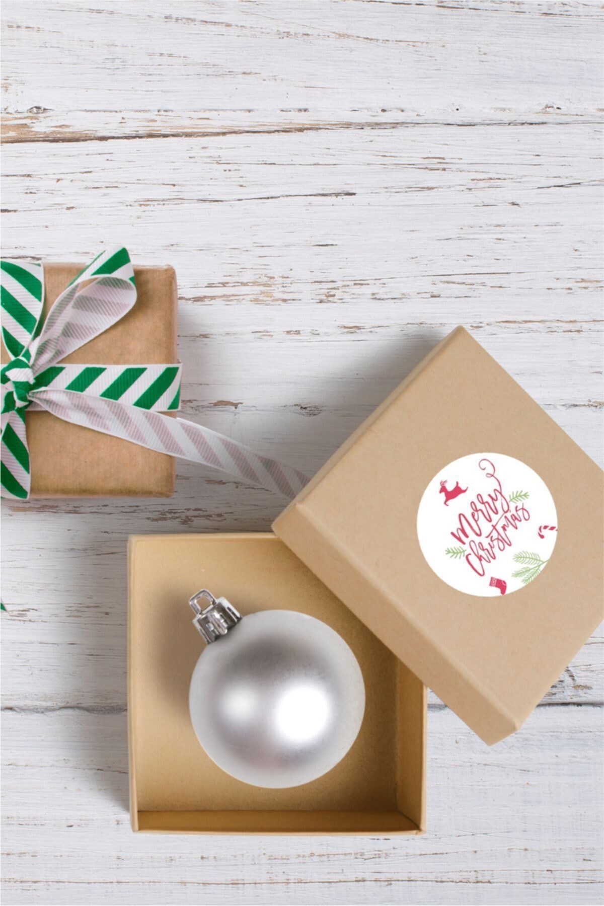Yılbaşı Paketleme Sticker 115 Adet 4 Cm Çapında