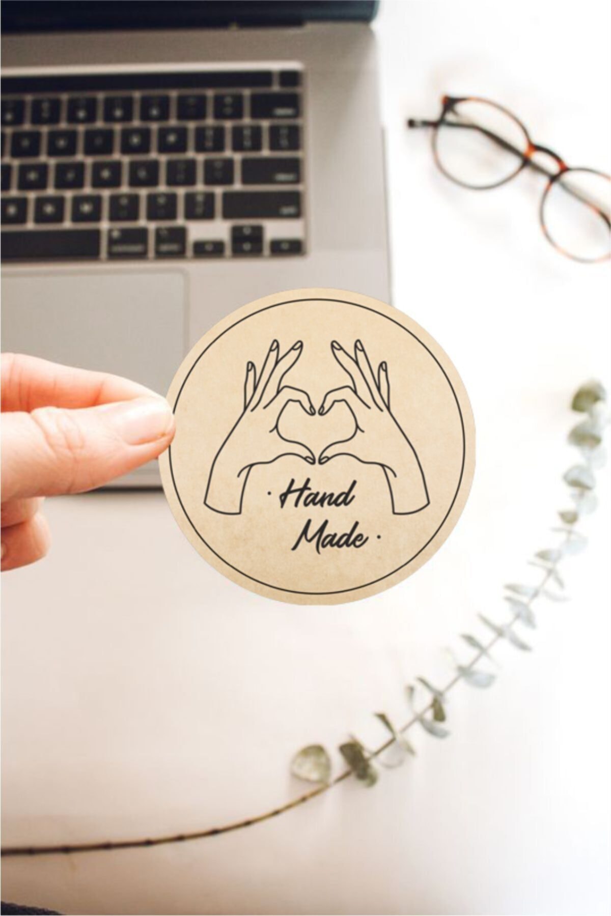Hand Made Sticker 115 Adet 4 Cm Çapında