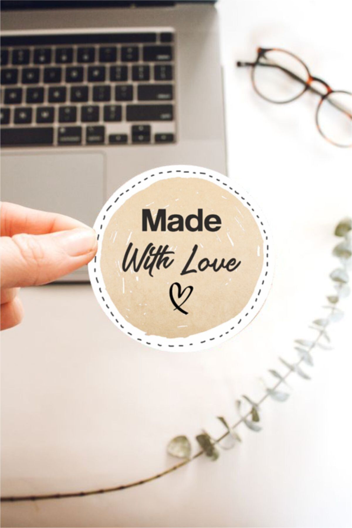 Made With Love Sticker 70 Adet 4 Cm Çapında