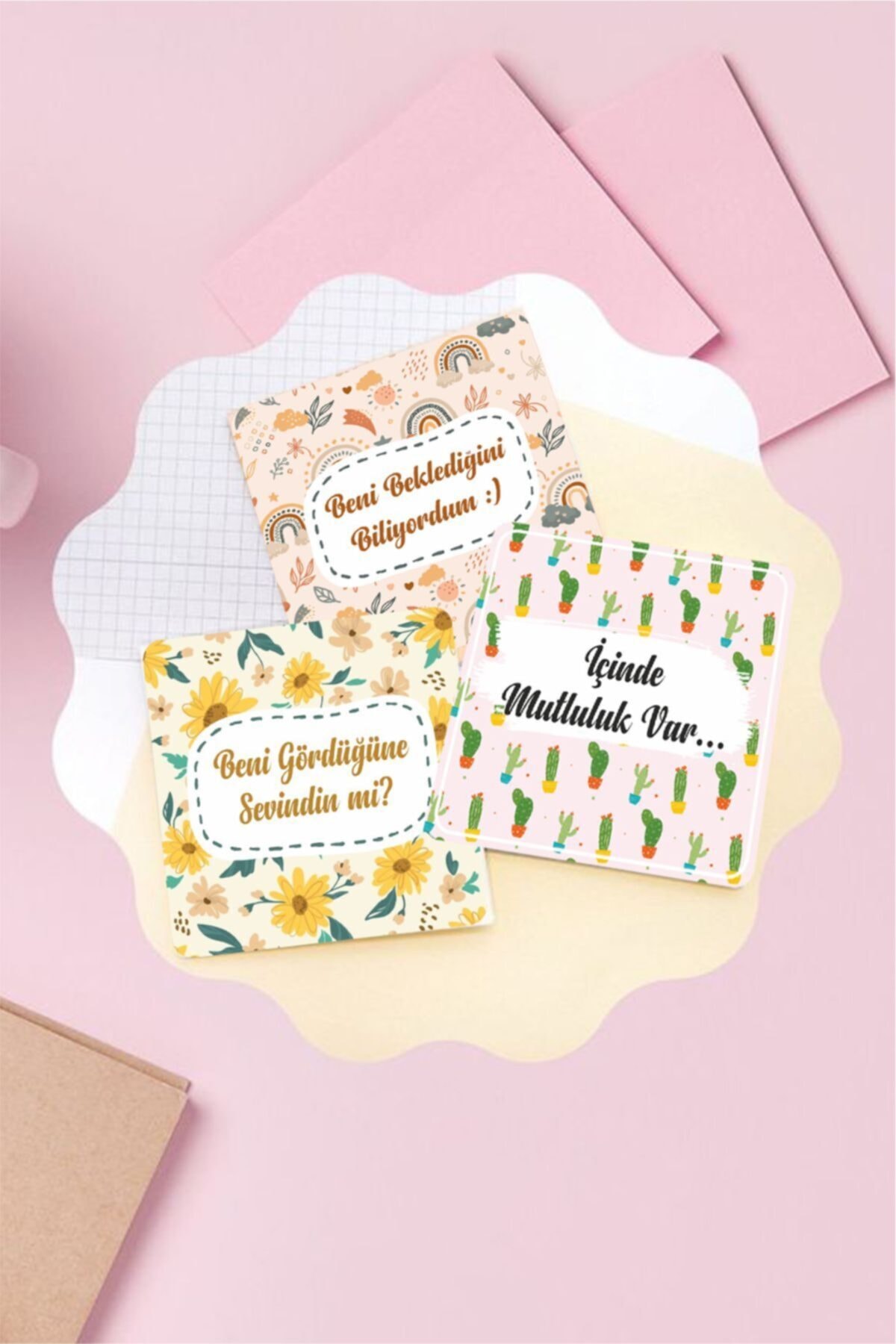 Tatlı Kargo Notları Sticker 8 Cm 60 Adet