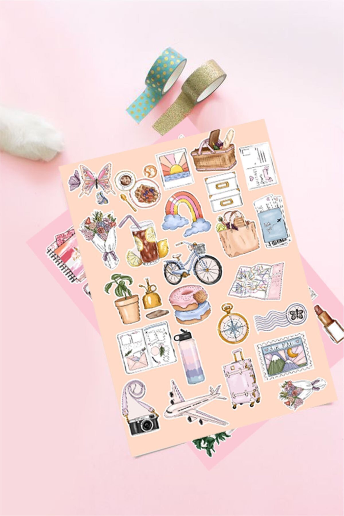 Mini Sticker Sayfaları A5 2 Adet