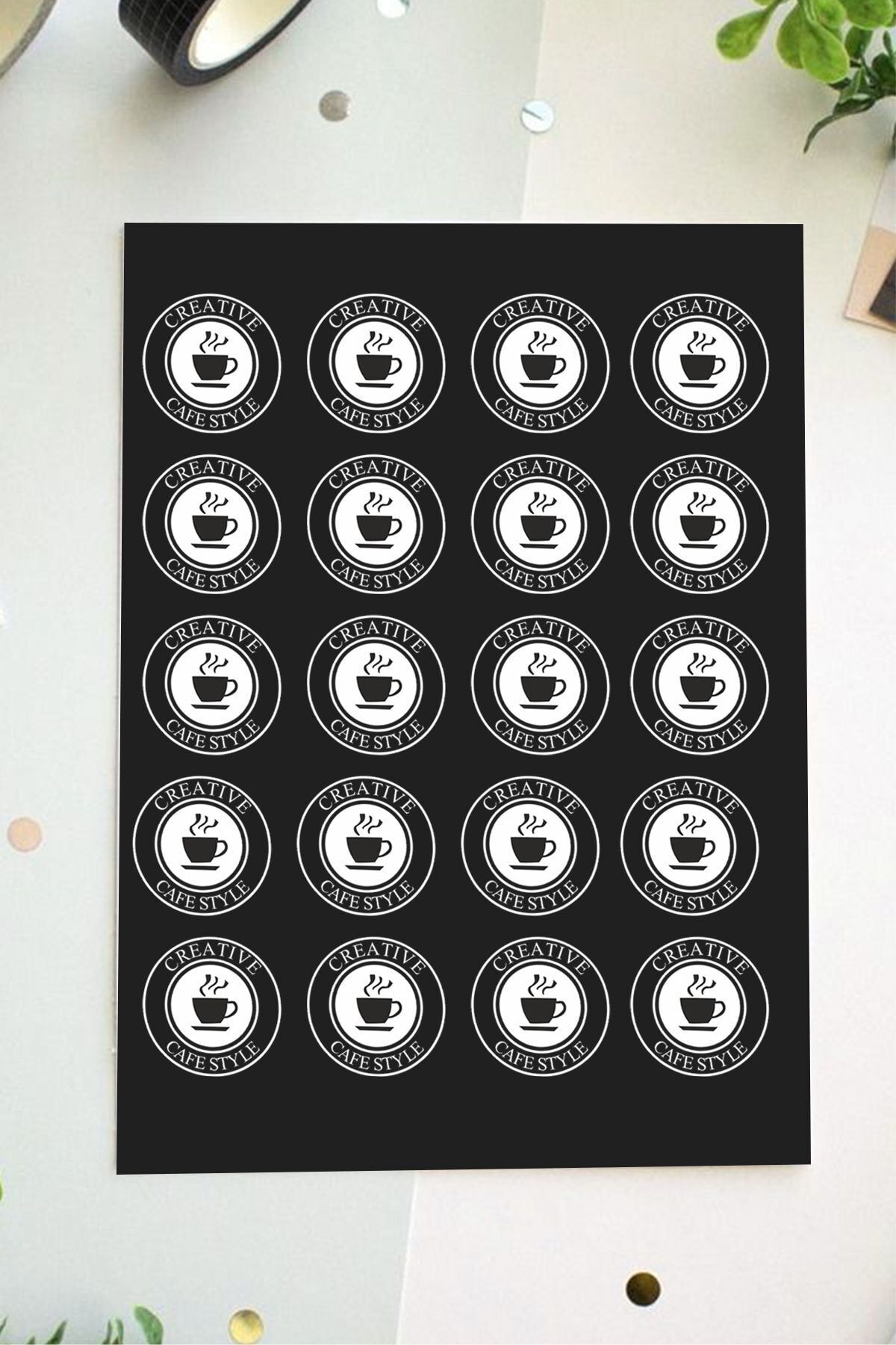 Creative Cafe Sticker 4 Cm 115 Adet