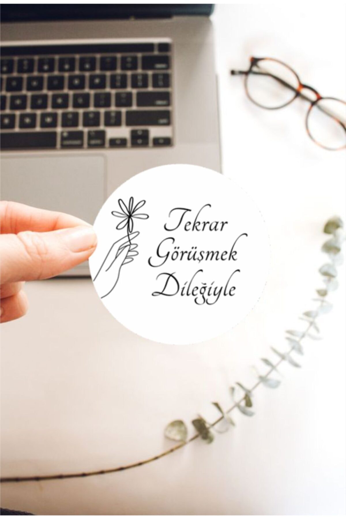 Tekrar Görüşmek Dileğiyle Sticker 115 Adet 4 Cm Çapında