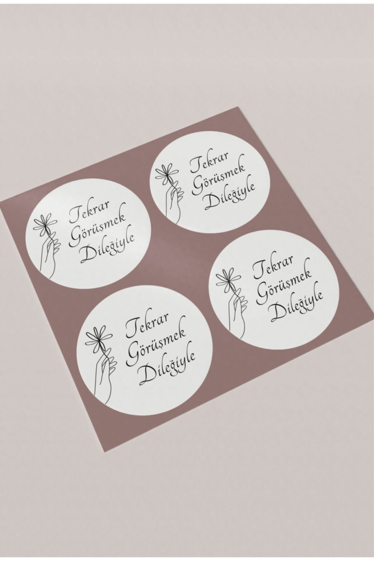 Tekrar Görüşmek Dileğiyle Sticker 115 Adet 4 Cm Çapında