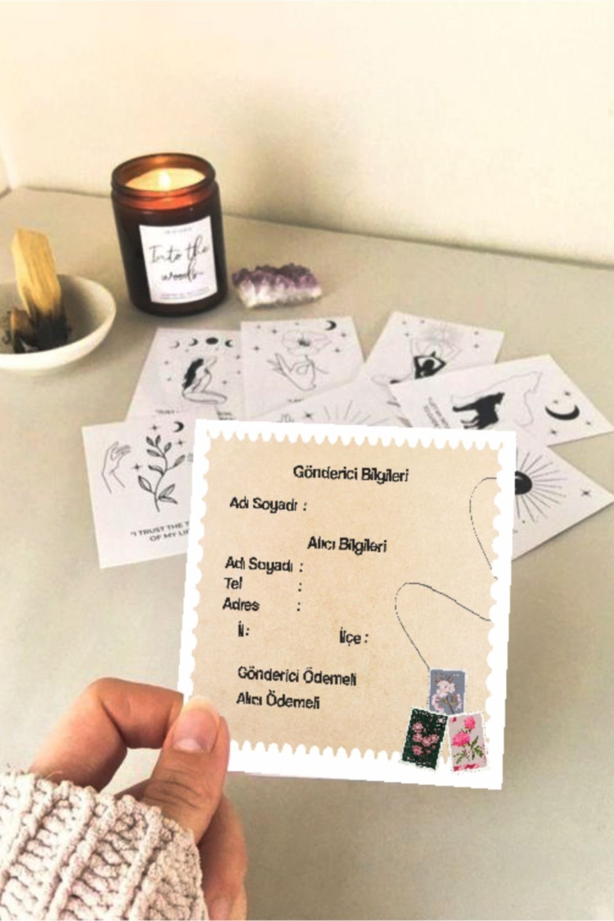 Vintage Kargo Sticker 10x10 Cm 50 Adet
