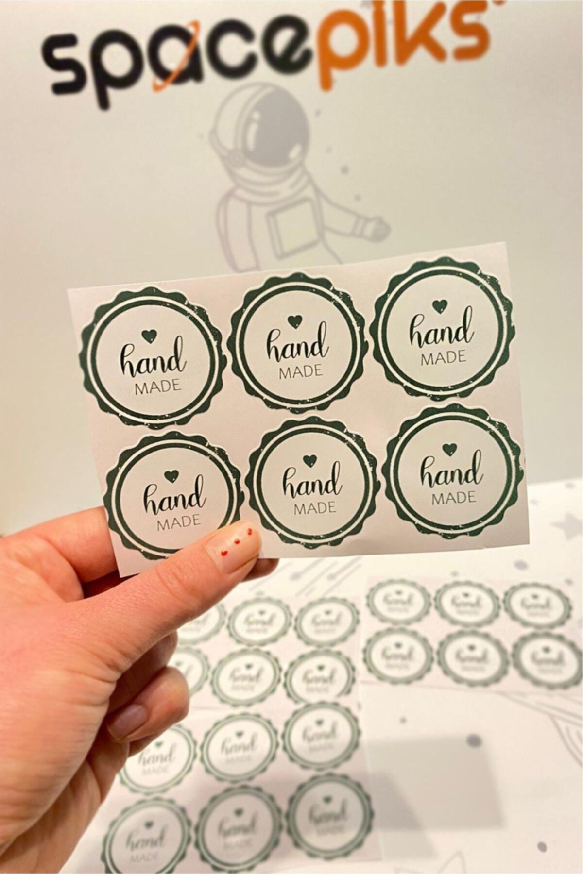 Hand Made Özel Kesimli Sticker 115 Adet 4 Cm Çapında