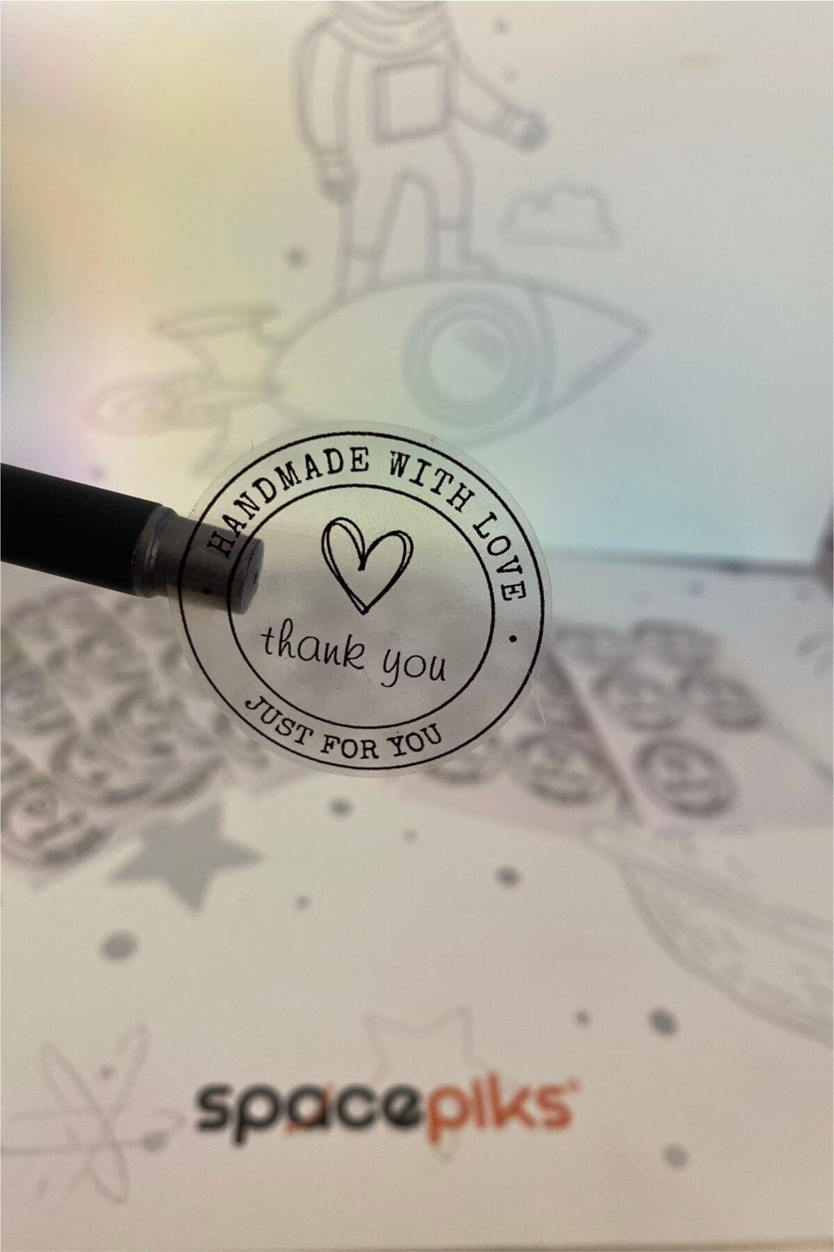 Şeffaf Sticker Just For You - 4 Cm Çapında 70 Adet