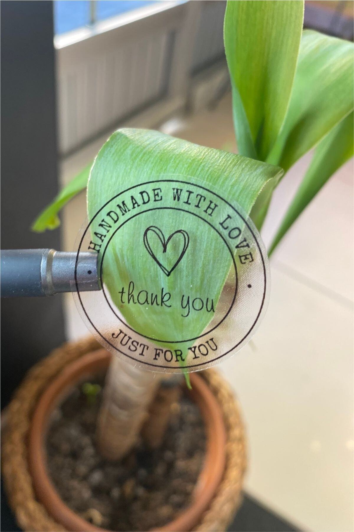 Şeffaf Sticker Just For You - 4 Cm Çapında 70 Adet