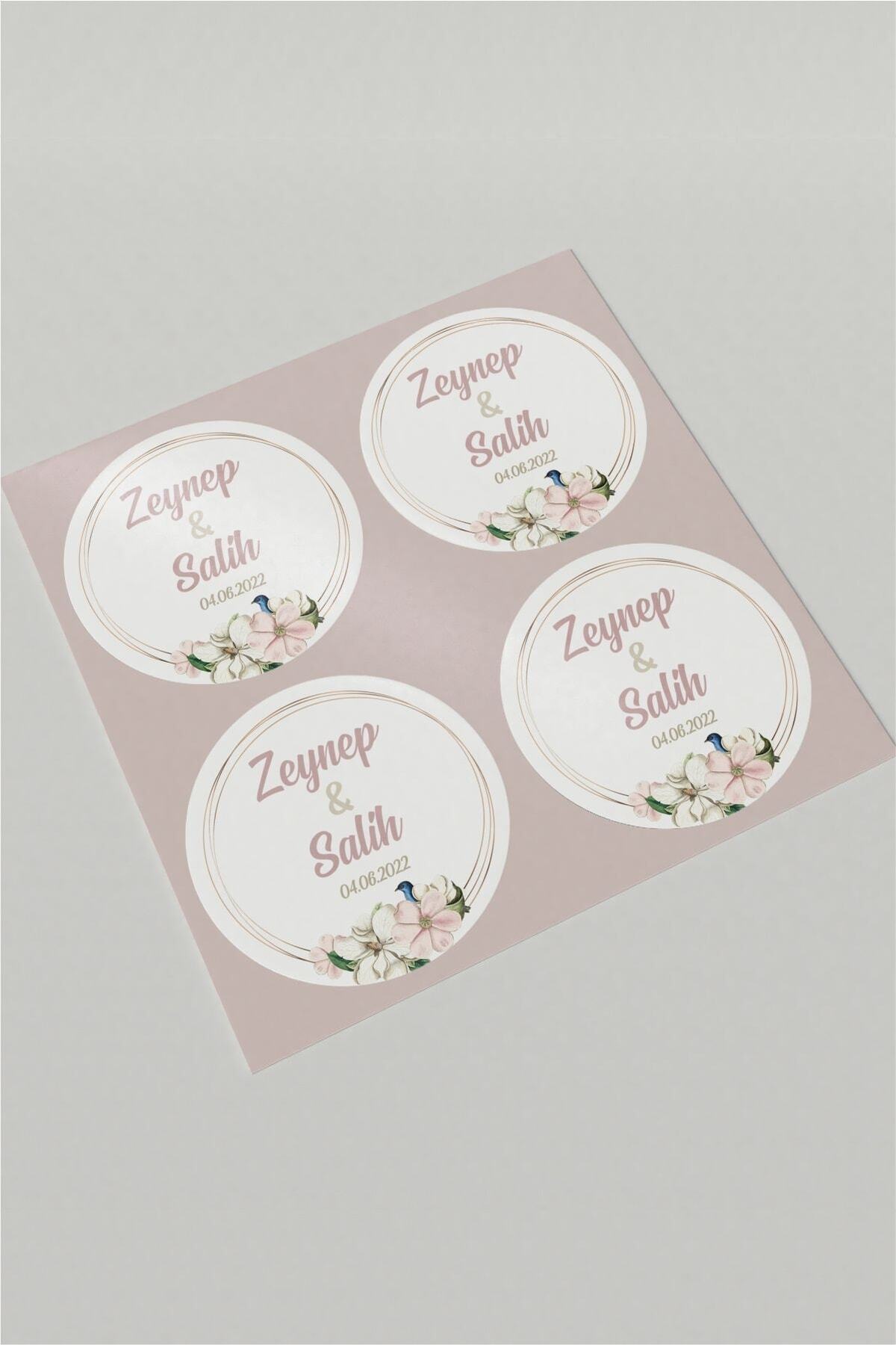 Kişiye Özel Kına,nişan,söz,nikah,düğün Etiketi Özel Kesim Sticker 50 Adet