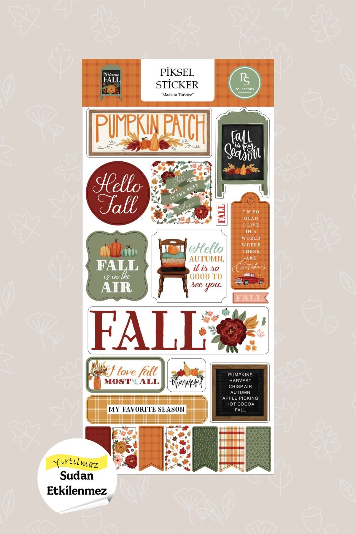 Sonbahar Love Autumn Sticker