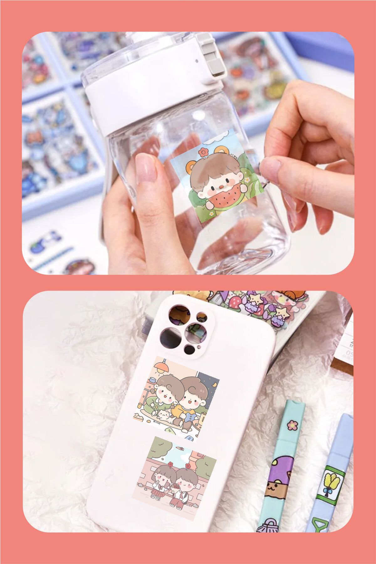 Love Şeffaf Suya Dayanıklı Sticker Seti- Planlayıcı Laptop Telefon Defter Etiketi