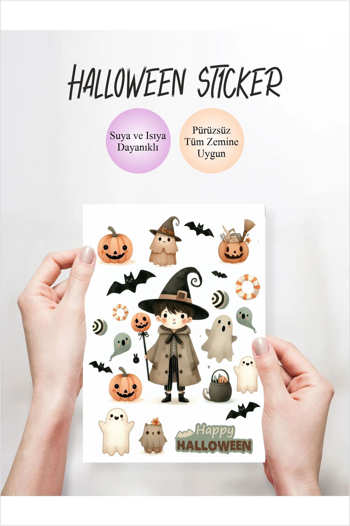 Halloween Bohem Tabaka Sticker - Boy Sticker Defter Etiket