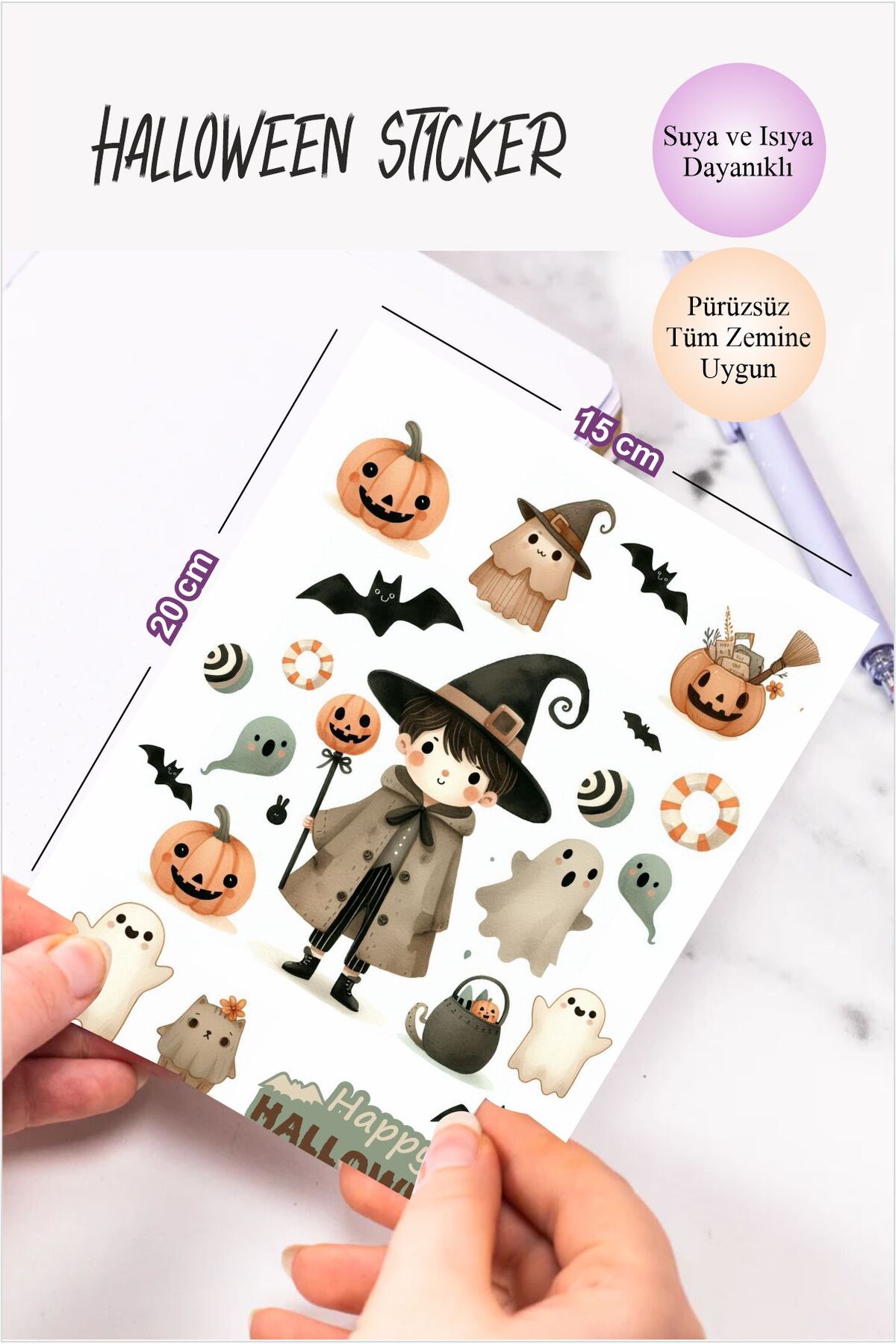 Halloween Bohem Tabaka Sticker - Boy Sticker Defter Etiket