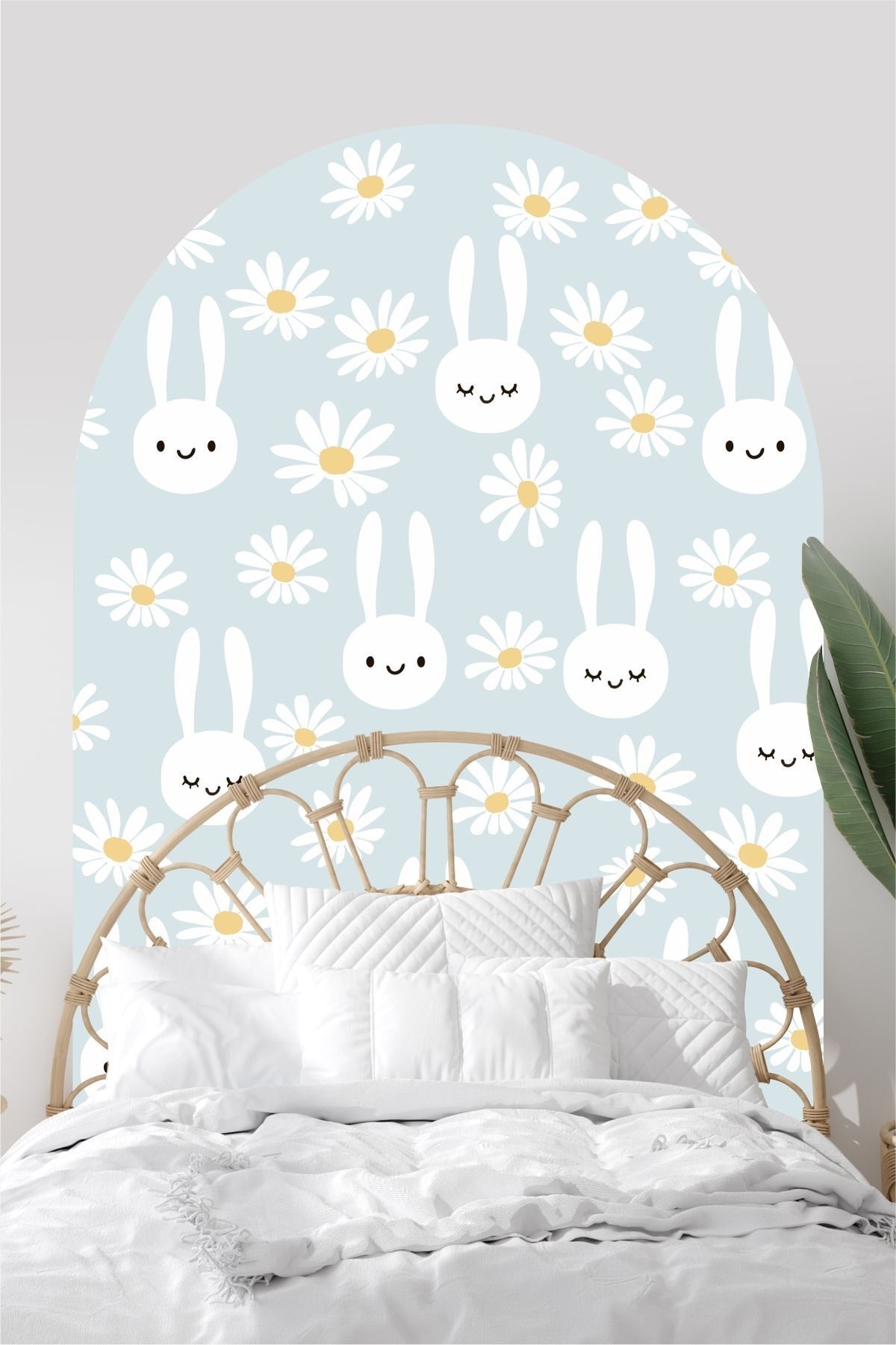 Daisy Rabbit Bohem Blok Duvar Sticker