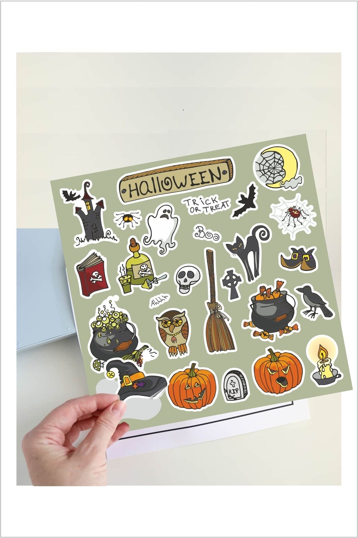 Halloween Yeşil Sticker Seti