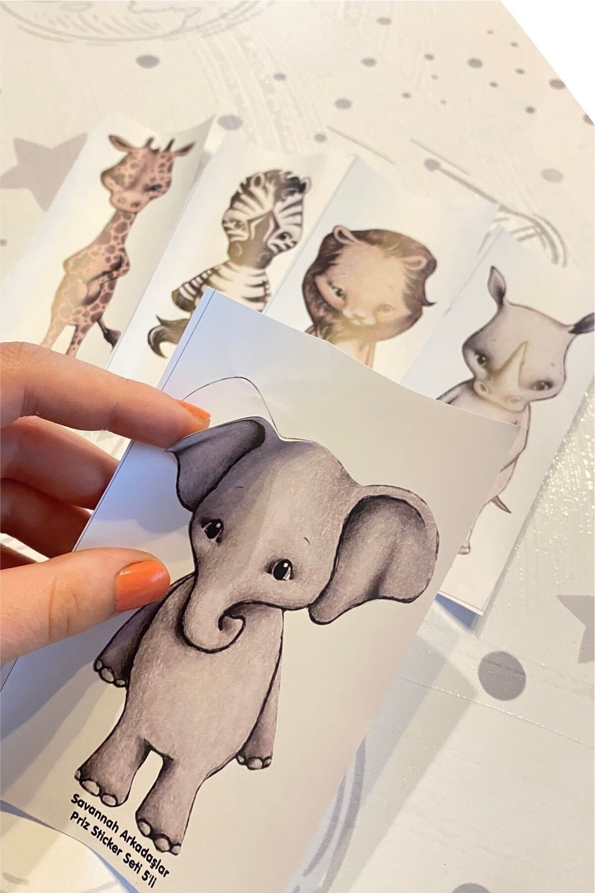 Savannah Arkadaşlar Çocuk Odası Priz Sticker Seti 5'li