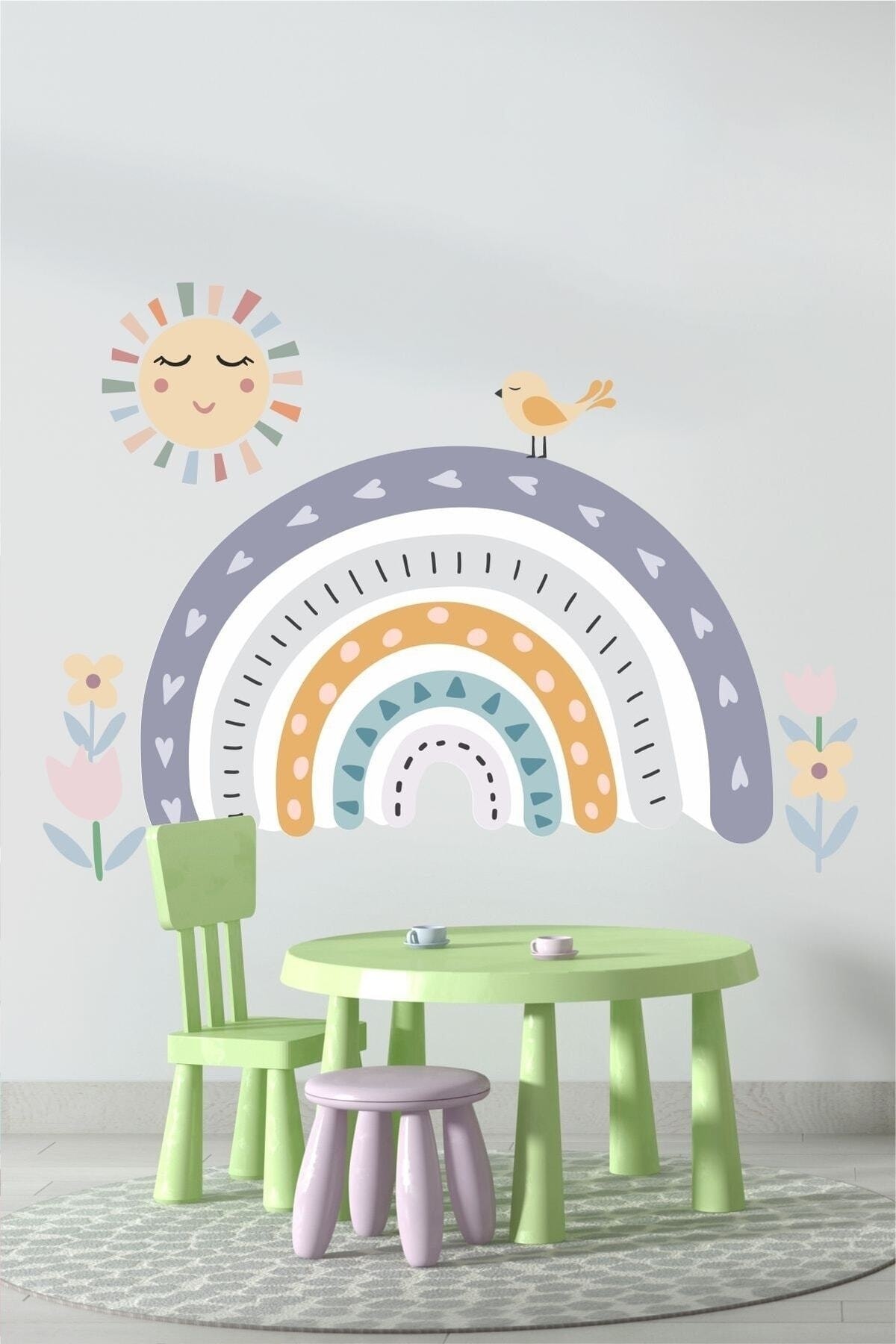 Masal Gökkuşağı Çocuk Odası Duvar Sticker