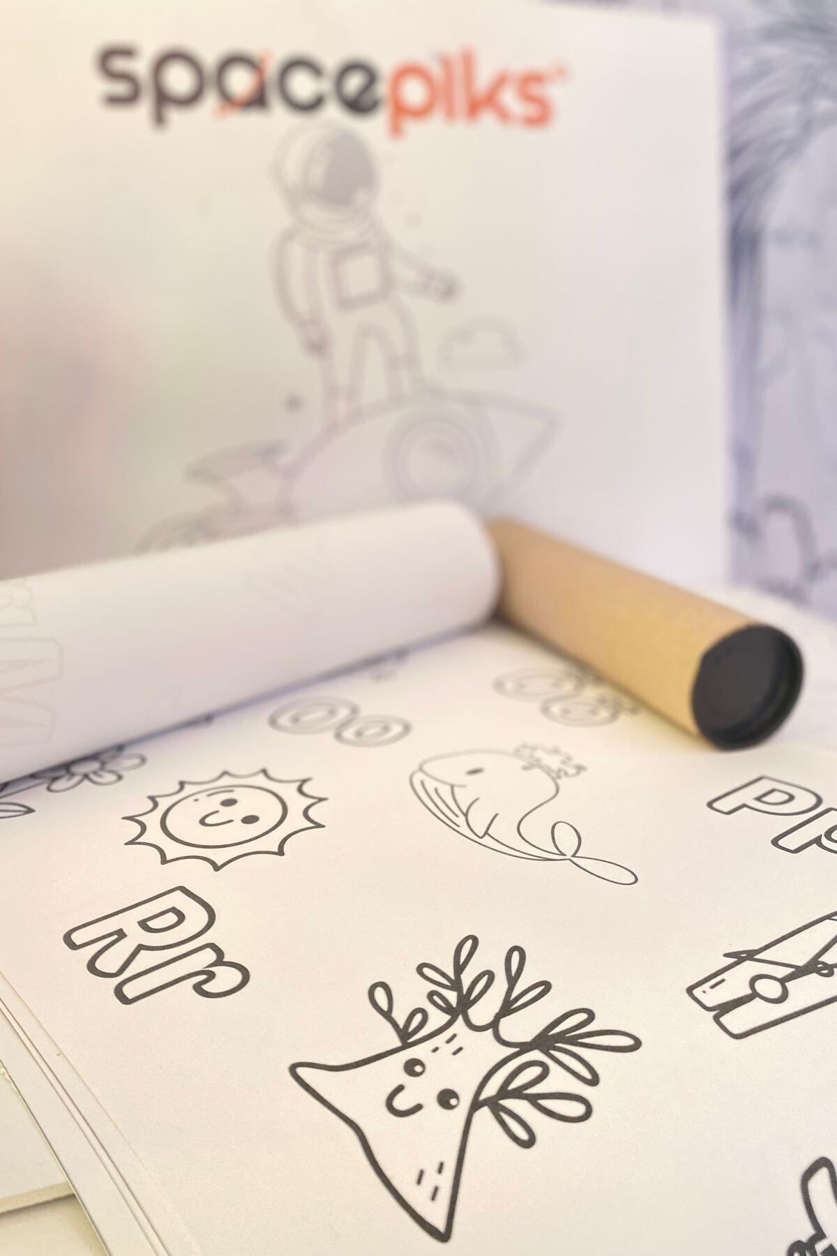 Pixroll Alfabe Ve Hayvanlar Öğretici Boyama Kağıdı
