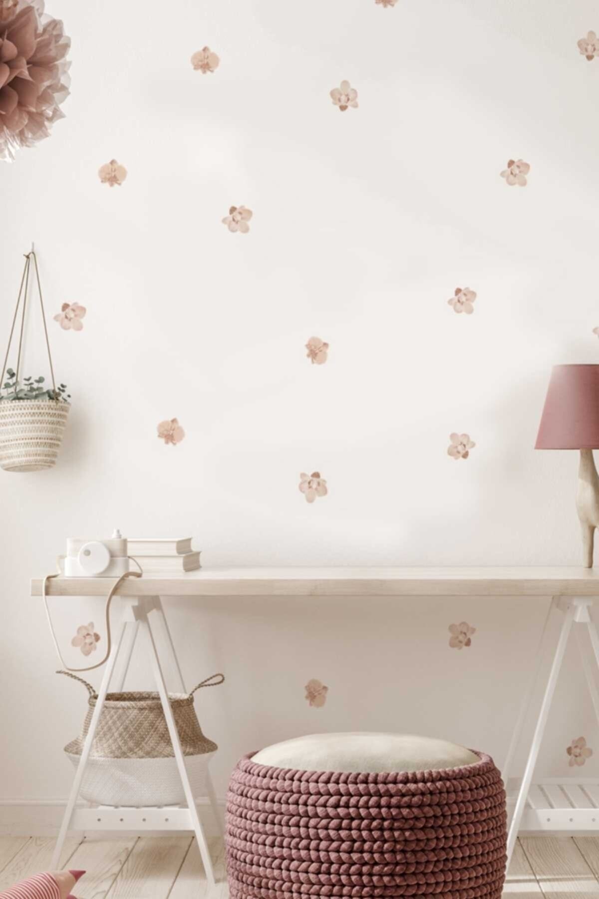 Vintage Pastel Flower Duvar Sticker