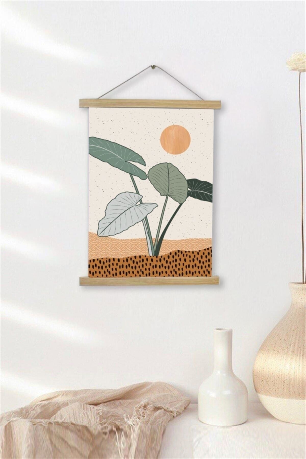 Bohemian Ipli Askılı Kanvas Poster Tablo Duvar Dekoru