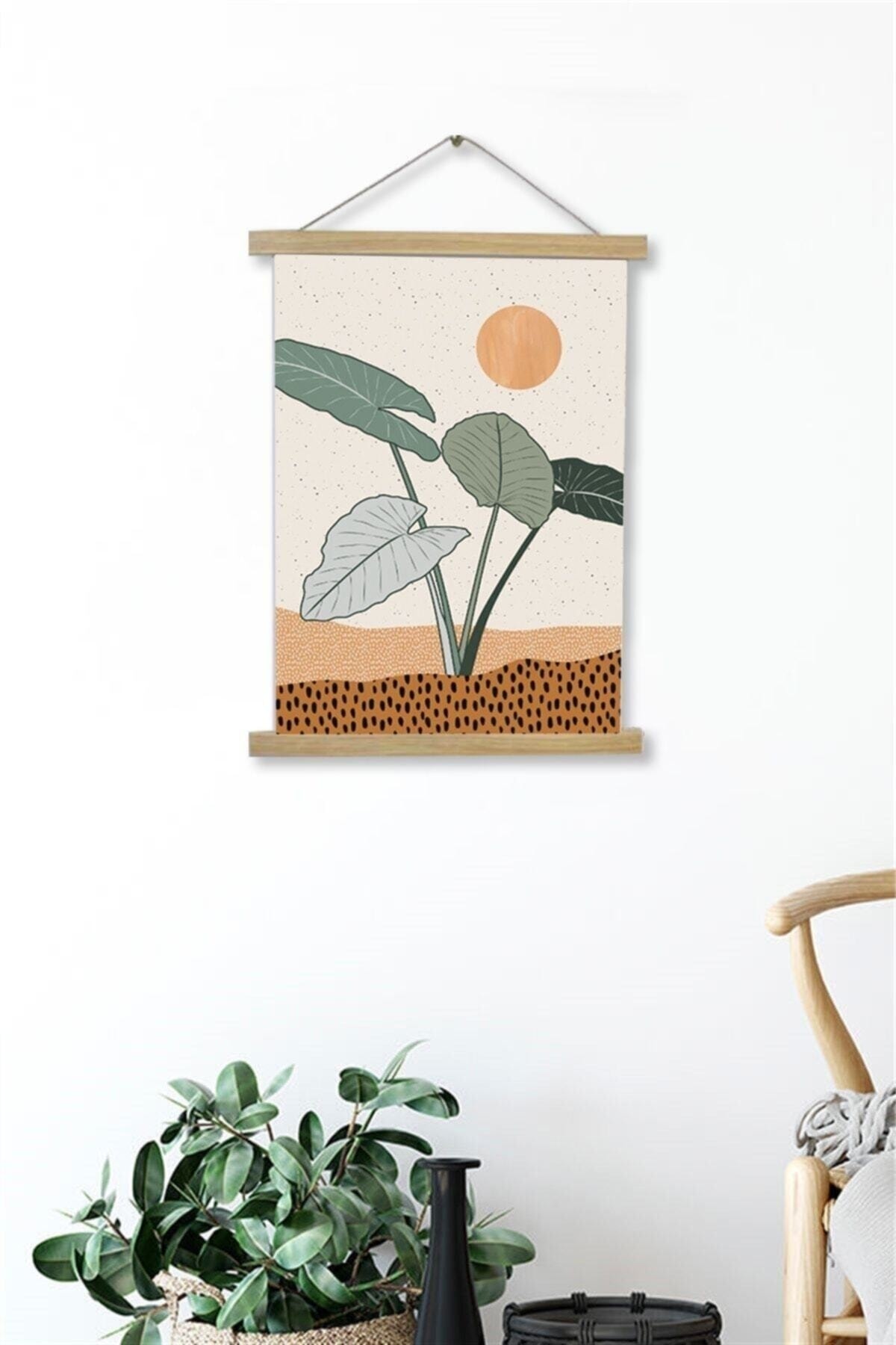 Bohemian Ipli Askılı Kanvas Poster Tablo Duvar Dekoru
