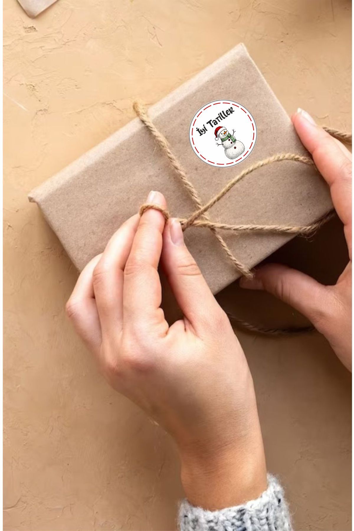 İyi Tatiller Kardan Adam Temalı Sticker 24 Adet, Öğretmen Etiketi Okul Hediye