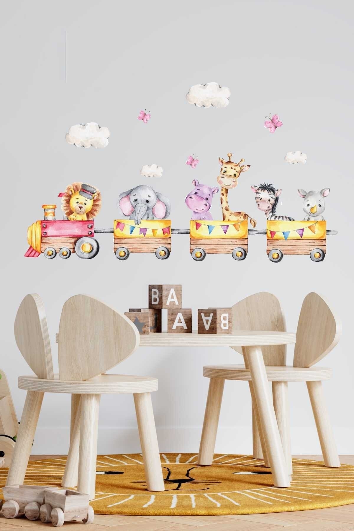 Tren Macerası Çocuk Odası Duvar Sticker