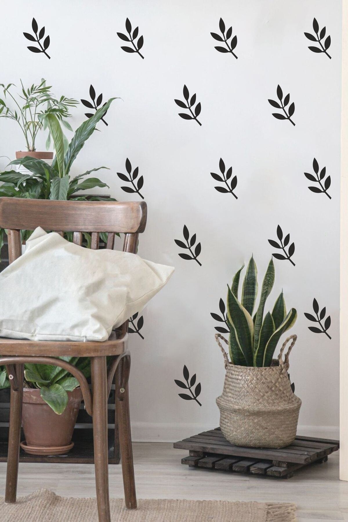 Minimalist Yapraklar Duvar Stickerı