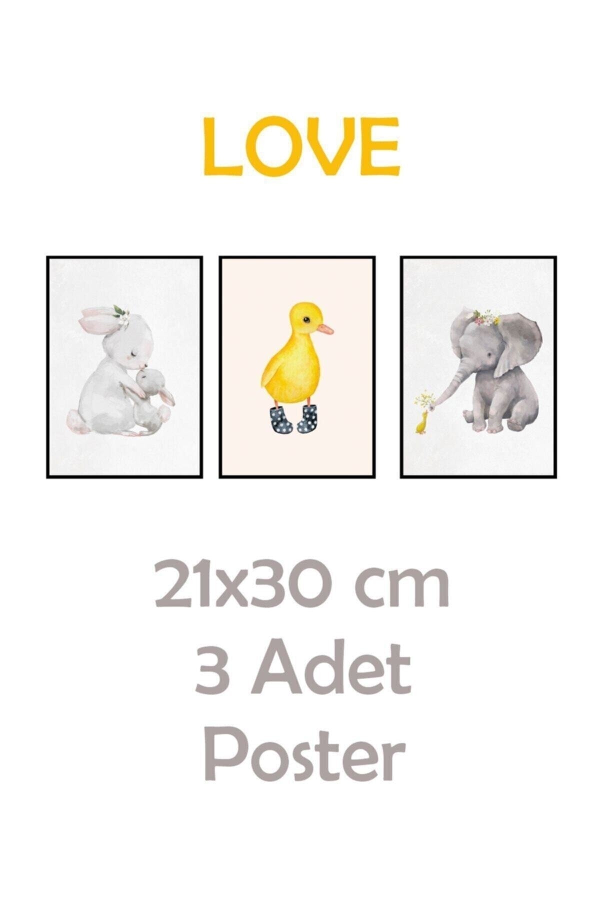 Love Yapışkanlı Poster Seti