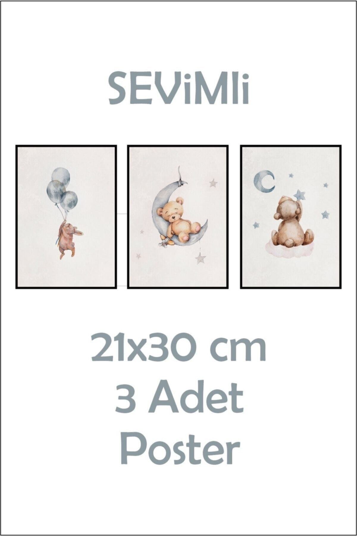 Sevimli Yapışkanlı Poster Seti