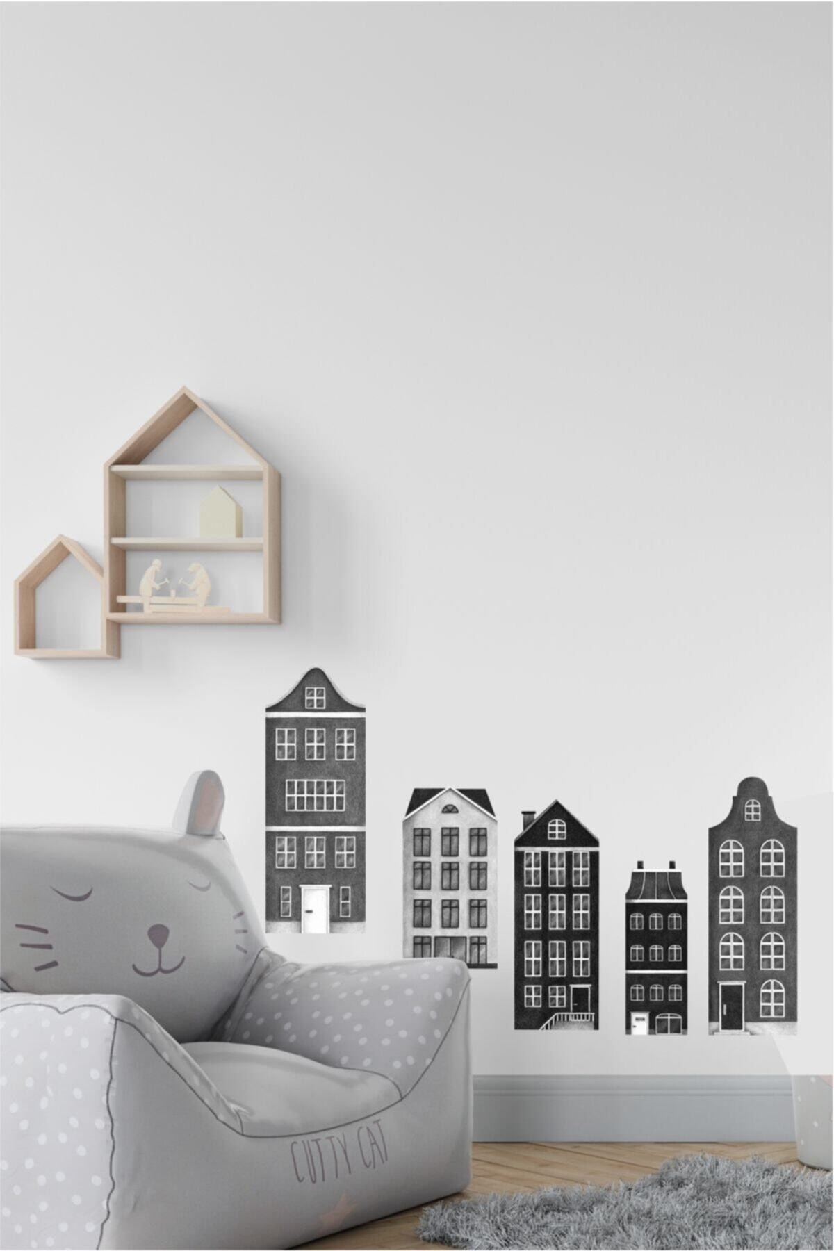 Mini Şehir Çocuk Odası Duvar Sticker