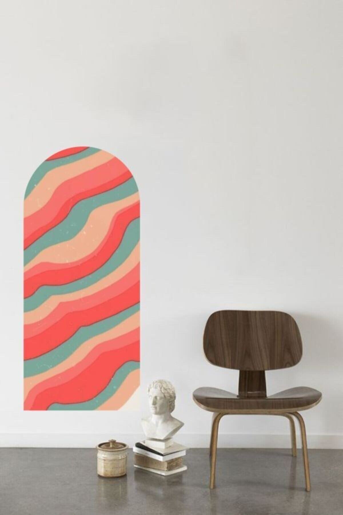 Desenli Bohem Oval Duvar Sticker