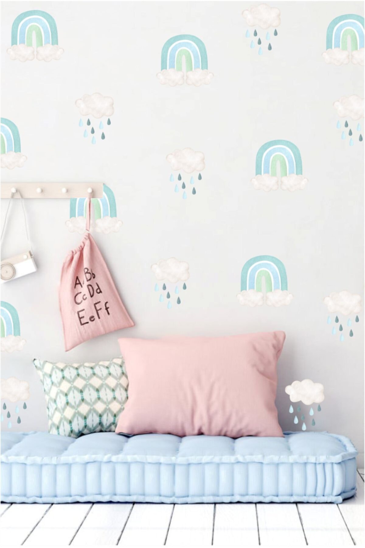 Modern Boho Gökkuşakları Çocuk Odası Duvar Sticker