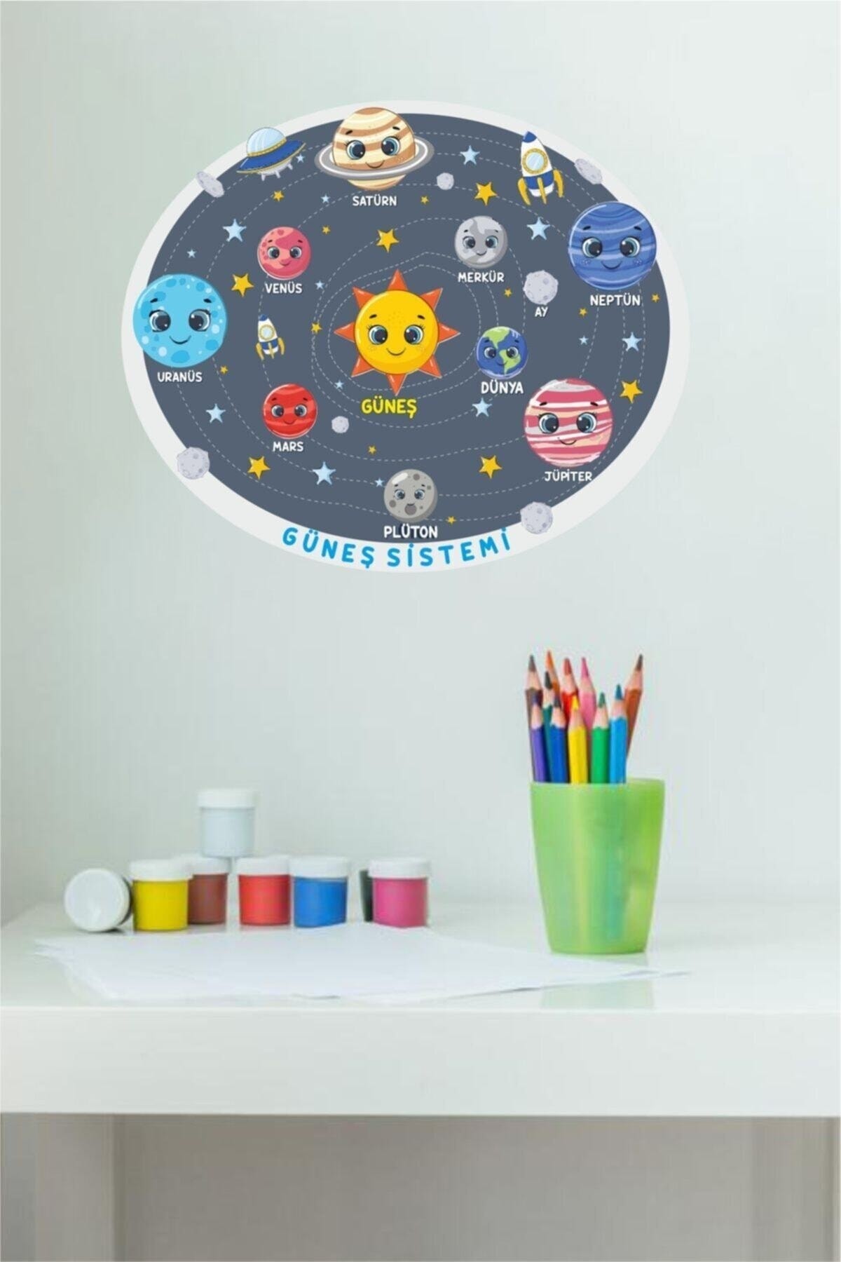 Güneş Sistemi Çocuk Odası Sticker