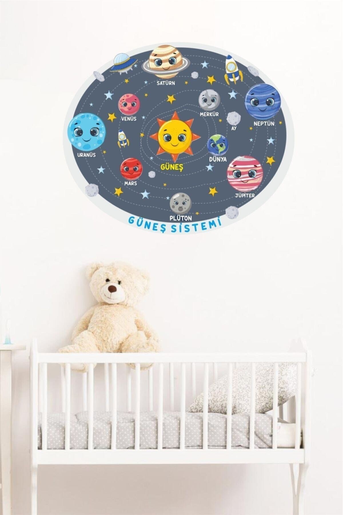 Güneş Sistemi Çocuk Odası Sticker