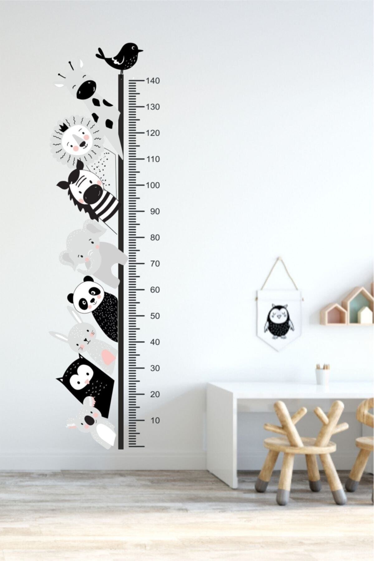 Hayvanlı Boy Ölçer Sticker