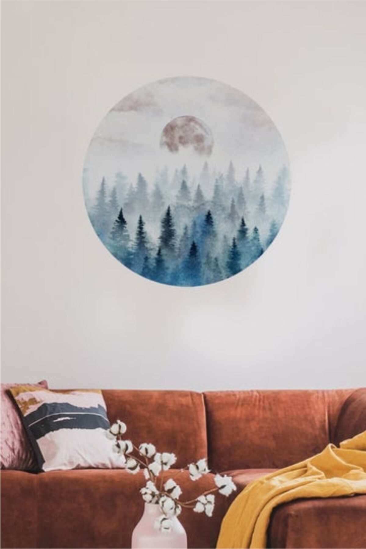 Moon And Mountaın Duvar Sticker