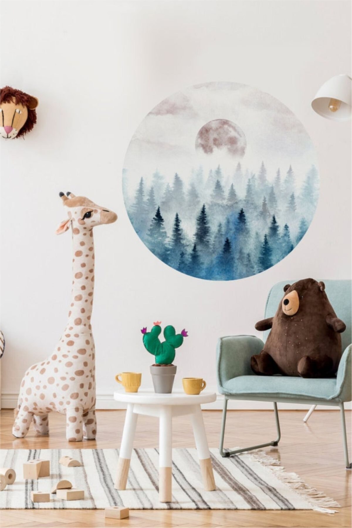 Moon And Mountaın Duvar Sticker