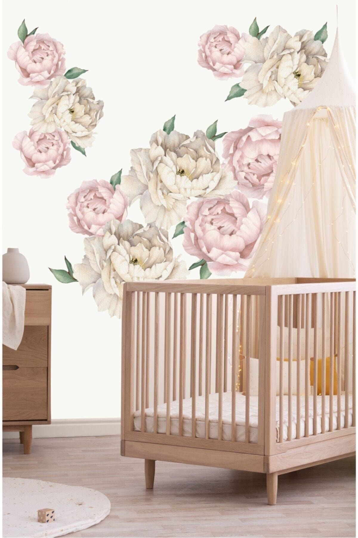 Pudra Popüler Çiçek Sticker Set 10'lu