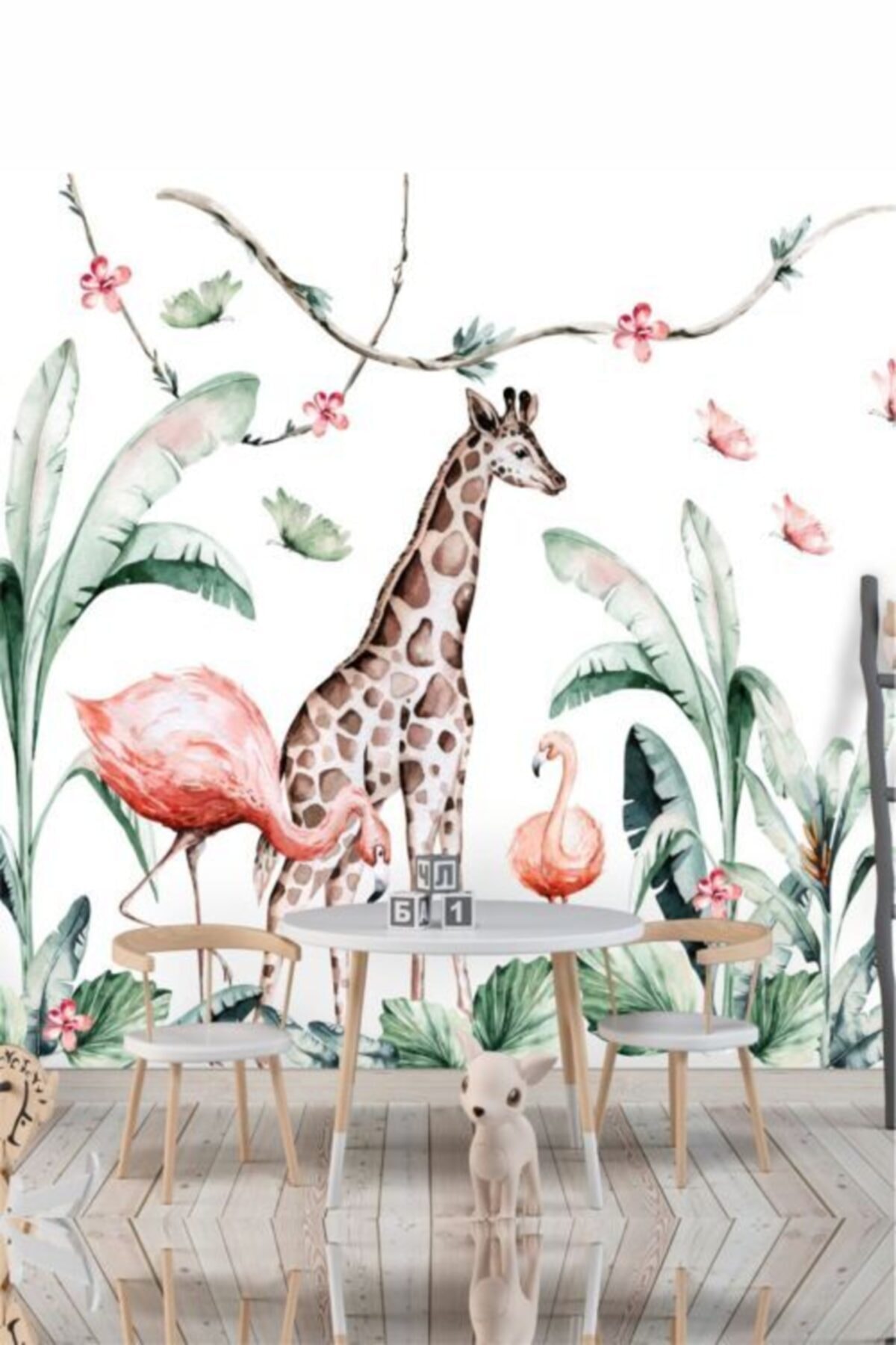 Flamingo Safari Çocuk Odası Sticker