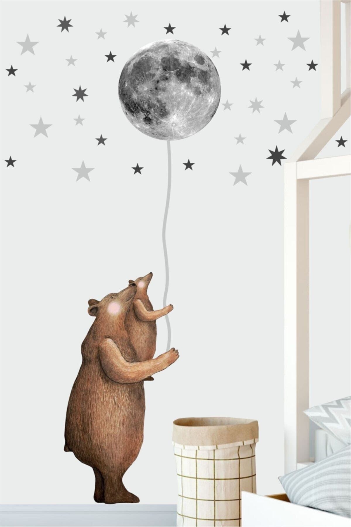 Popüler Bear Yavrulu Çocuk Odası Sticker
